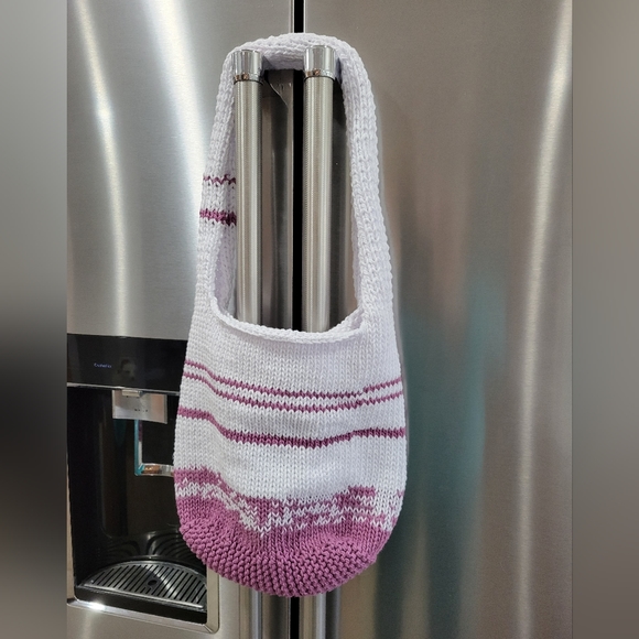 Hand-knitted cotton bag - Picture 3 of 5